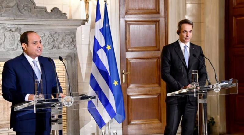 كلمة السيسي خلال المؤتمر الصحفي مع رئيس الوزراء اليوناني باثينا